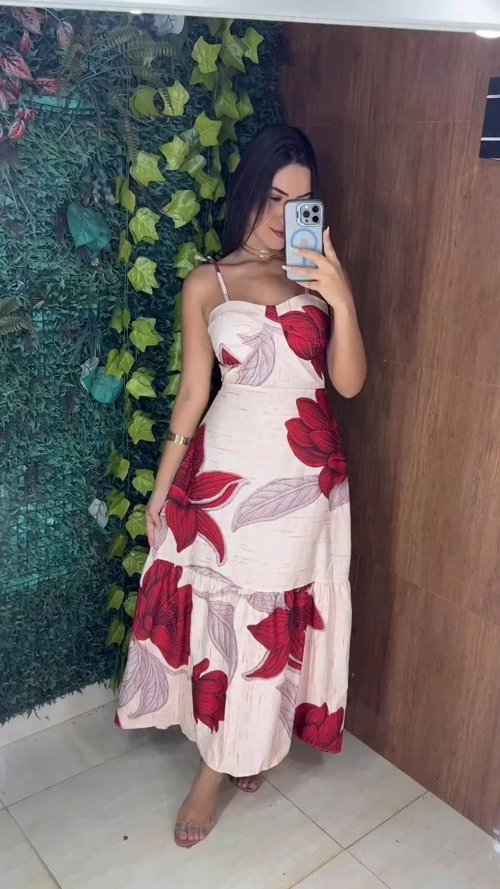 Vestido Maitê Cereja